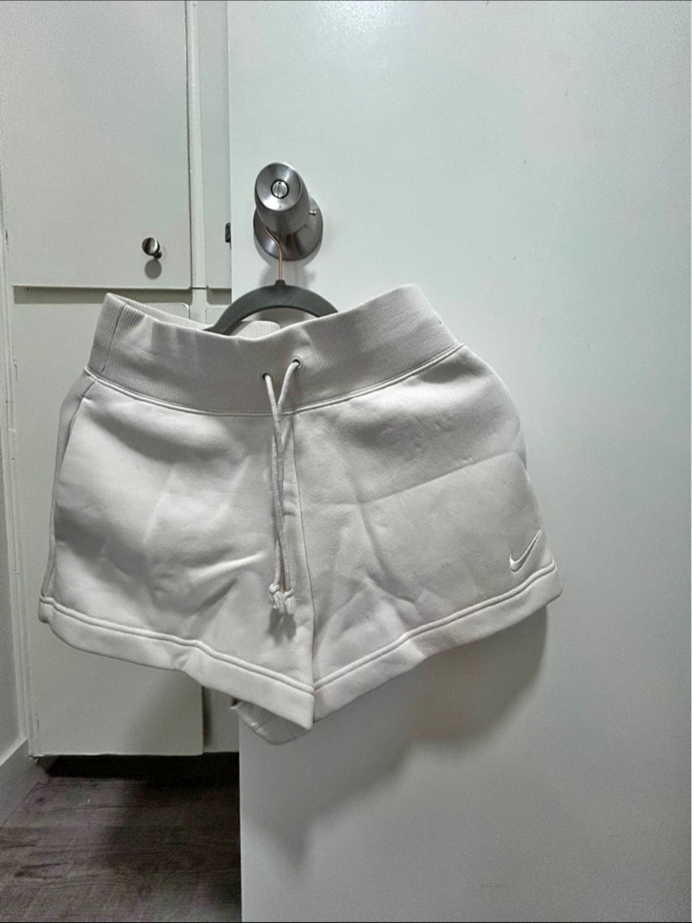 Nike White Women's Athletic Drawstring Shorts